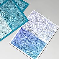 Vista 7 de OLYCRAFT Plantilla de arcilla de olas de mar de 4 x 5 pulgadas, pantalla de seda de línea ondulada para arcilla polimérica, plantillas de pantalla