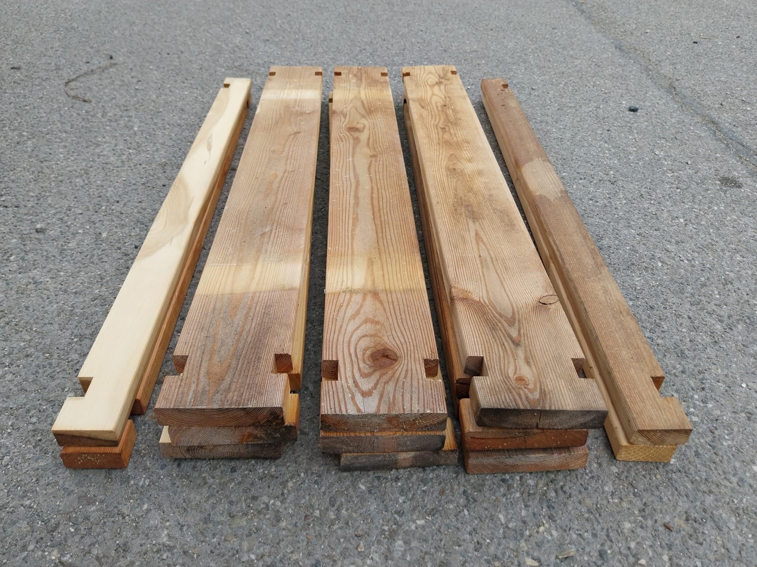 Holzkomposter Lärche 100x100xH60 cm mit Holz-Stecksystem Komposter Komposte Steckkomposter Kompostsilo