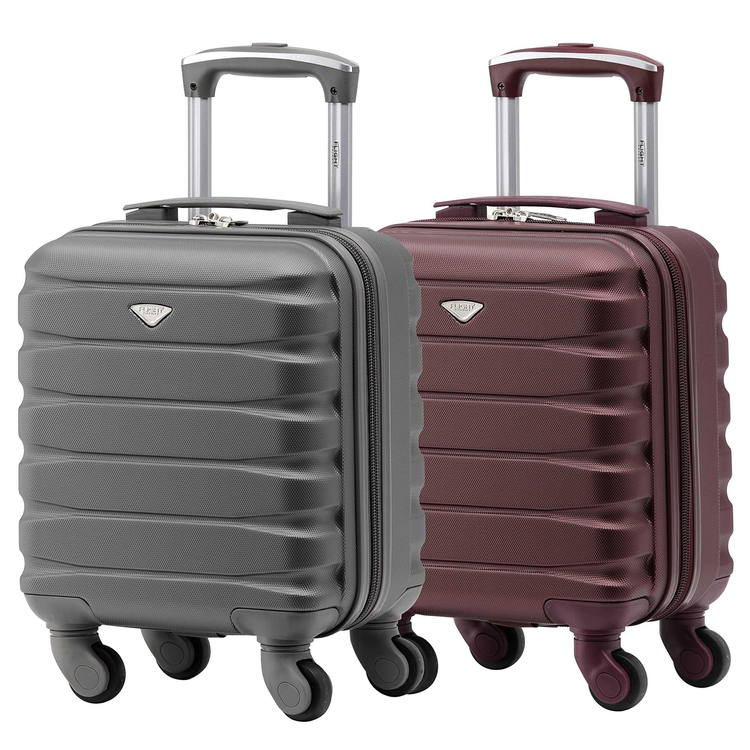 Flight Knight Suitcase Set of 2 Lightweight 4 Wheel ABS Hard Case Cabin Carry On Hand Luggage Approved for Over 100 Airlines Including easyJet, British Airways, Ryanair & Many More 55x35x20cm — view 162