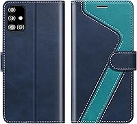 Vista 10 de para Samsung Galaxy A14 5G (2023) Funda tipo cartera, Funda de cuero con tapa [Bloqueo RFID] Soporte para tarjetas de crédito Folio Soporte