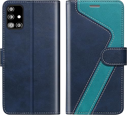 Miniatura 10 de para Samsung Galaxy A14 5G (2023) Funda tipo cartera, Funda de cuero con tapa [Bloqueo RFID] Soporte para tarjetas de crédito Folio Soporte