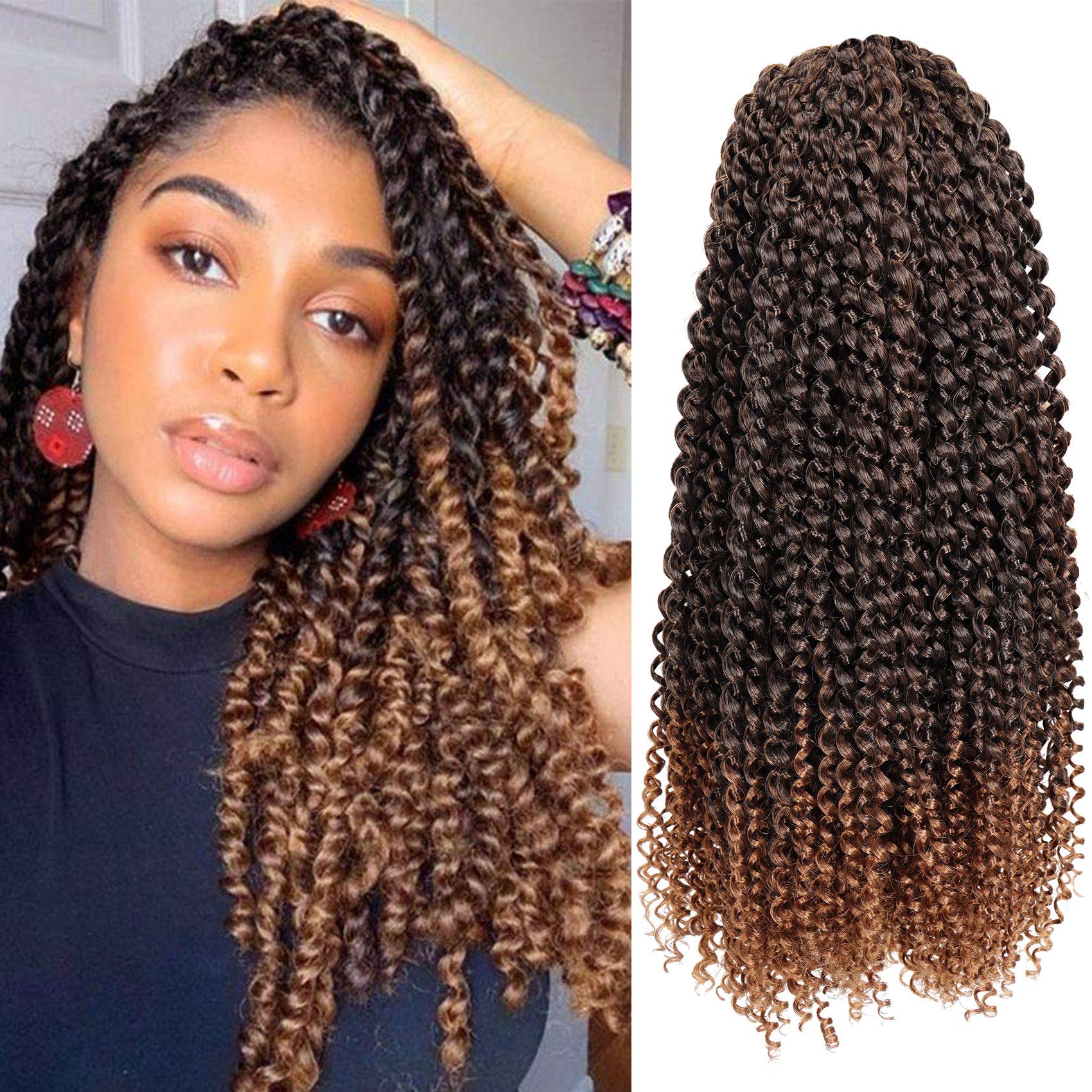 Amazon.com : 16 Inch Passion Twist Crochet Hair Bohemian Water Wave for  Passion Twist Crochet Braiding Hair Pre Looped Synthetic Braids Curl Spring  Twists (7packs, T1B/30#) : Beauty & Personal Care
