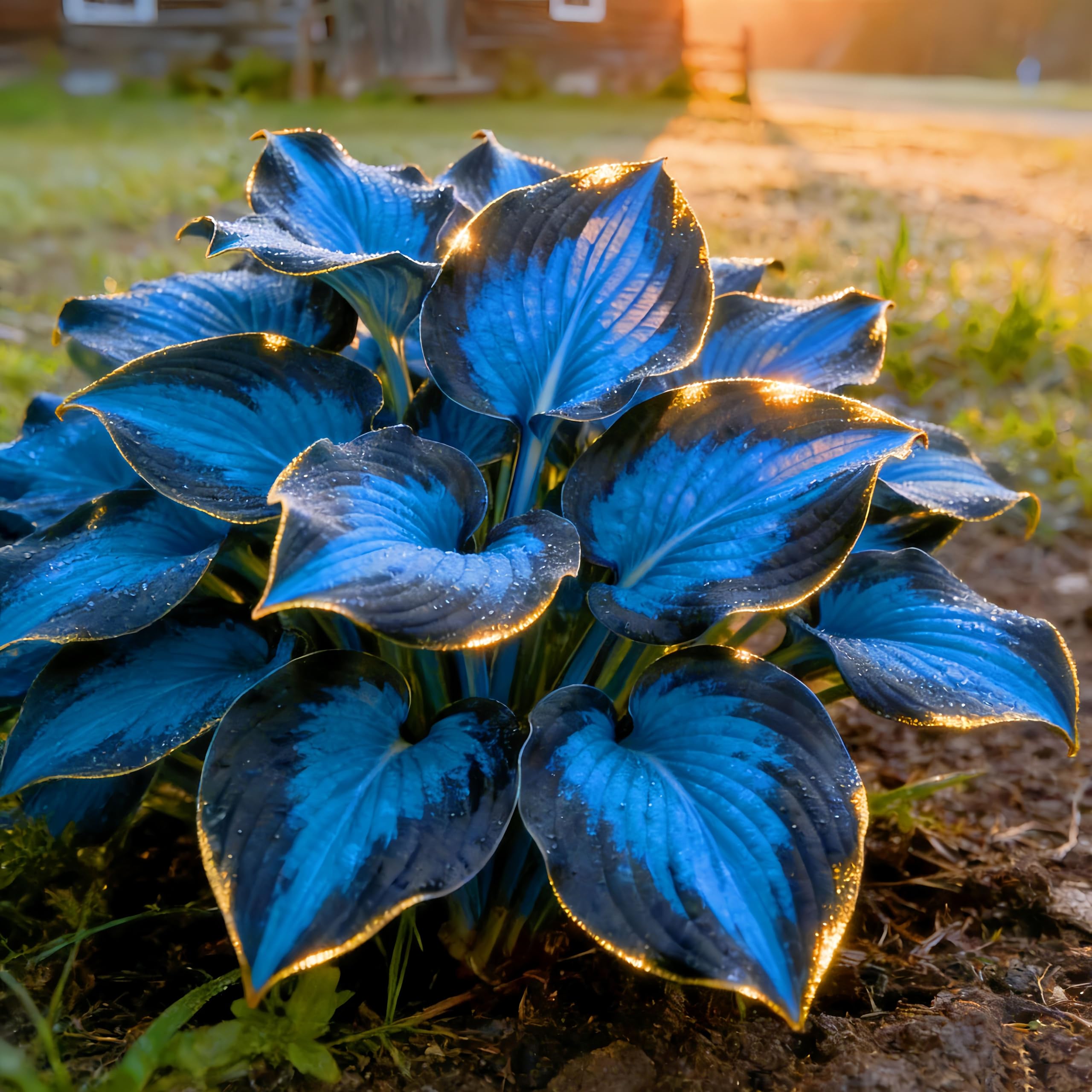 Hostas for Planting,Excellent Display,Organic and Natural, Mix Greening Flower-3bulbs-B