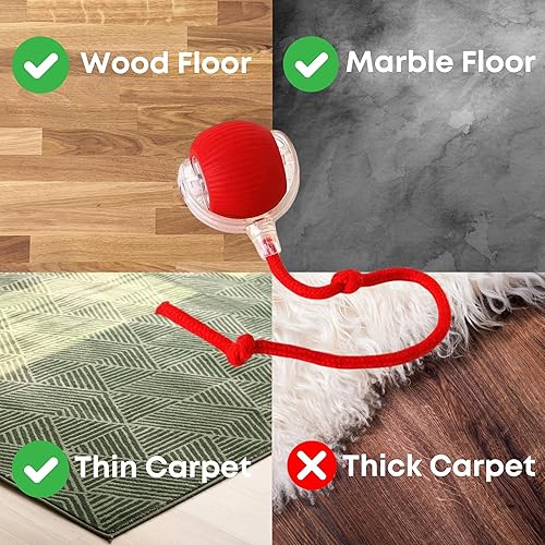 Miniatura 4 de Juguetes interactivos para gatos de interior, bola de gato móvil automática de 360, bola rodante recargable, juguetes para gatitos y perros