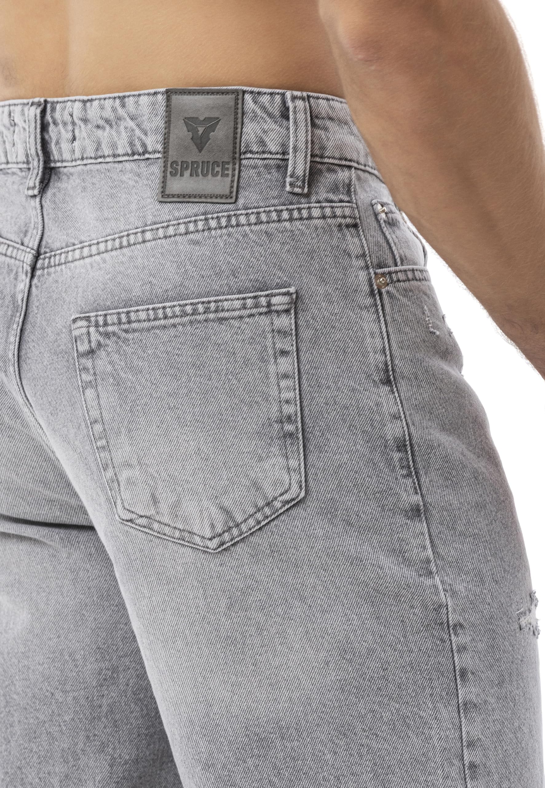Redbridge by Spruce – Pantalones vaqueros cortos – Bermudas vaqueras con aspecto desgastado con detalles destrozados – Cómodos pantalones de verano de 5 bolsillos de algodón para ocio y ropa de calle