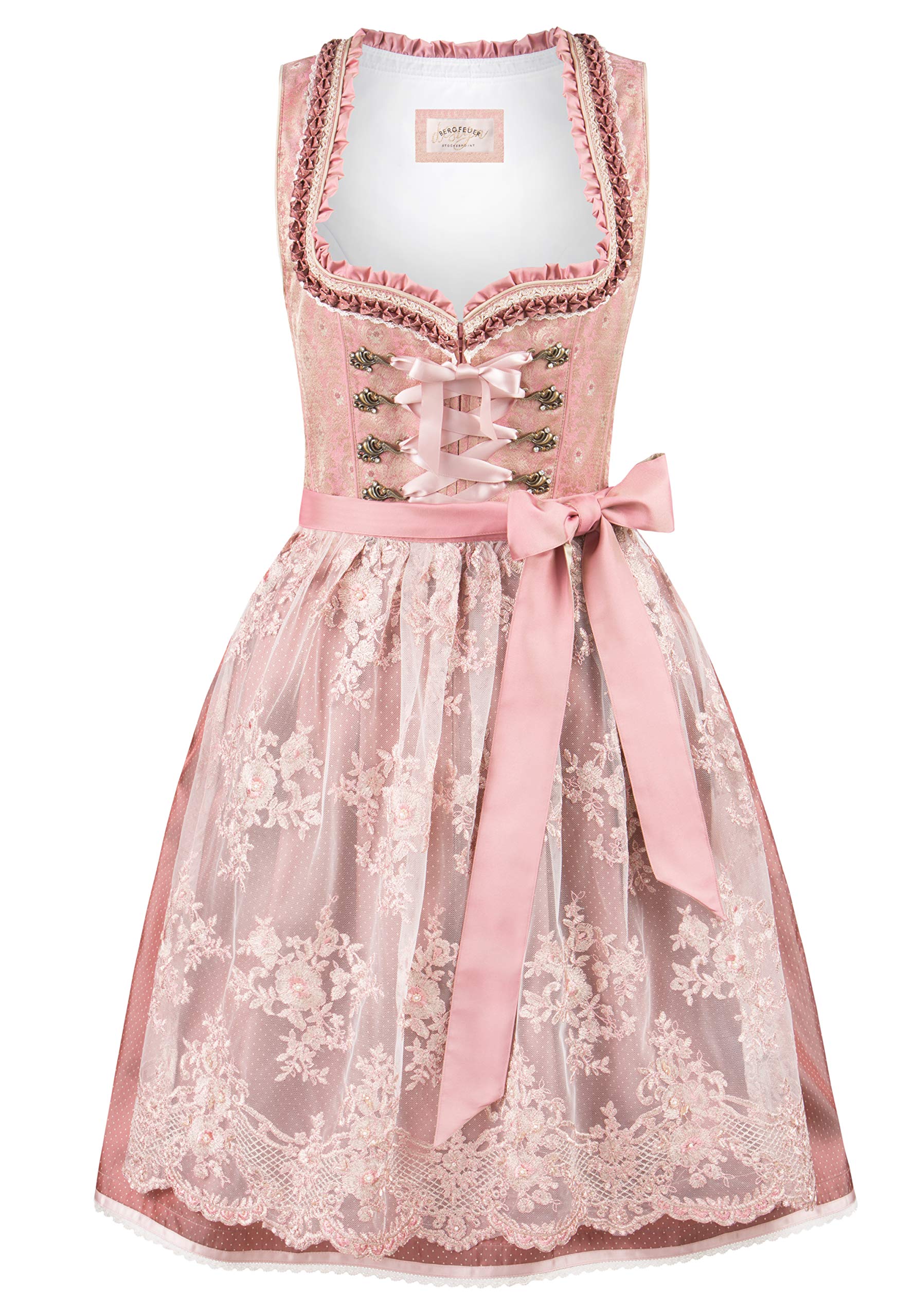 Stockerpoint Women's Dirndl Sylvie Special Occasion Dress Not Applicable, Dusky Pink, 46