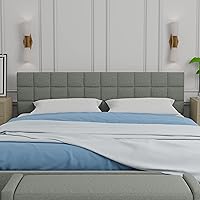 Vista 25 de Glenwillow Home Varia - Cabecero tapizado doble de 20 pulgadas de alto, color beige