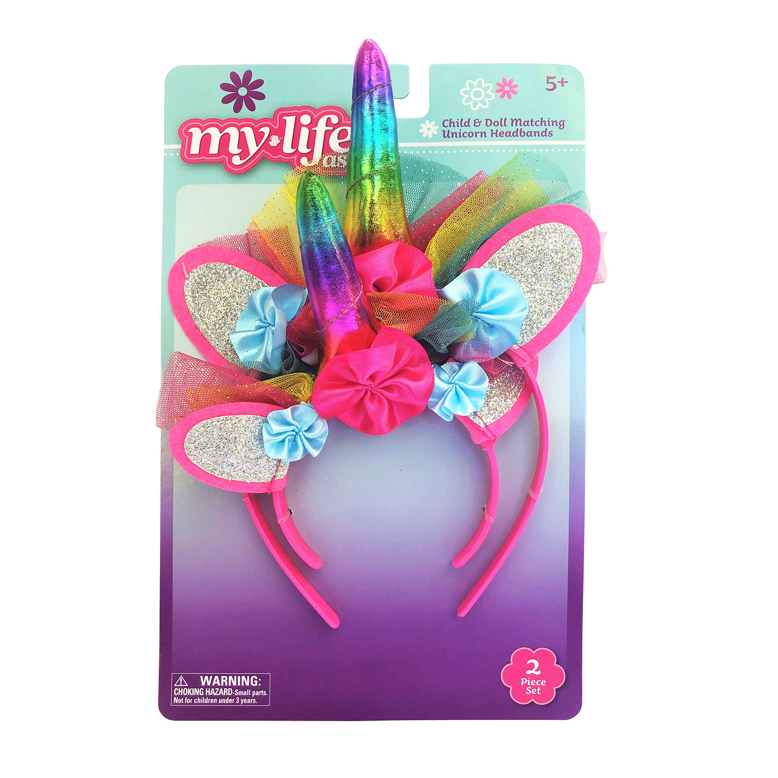 My Life AsUnicorn Headbands Matching Child and Doll