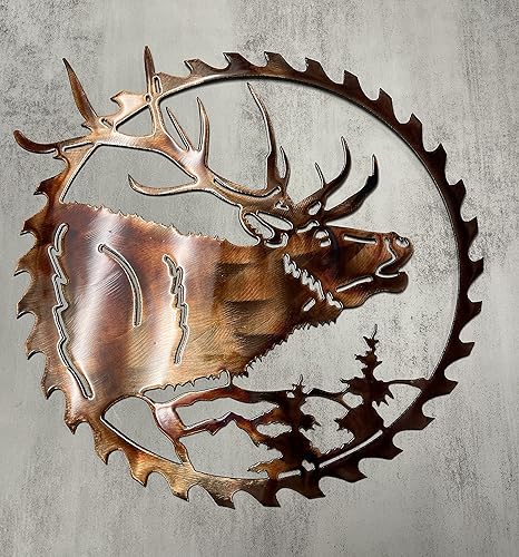 Miniatura 2 de Elk In Arizona Saw Blade 14" x 15"