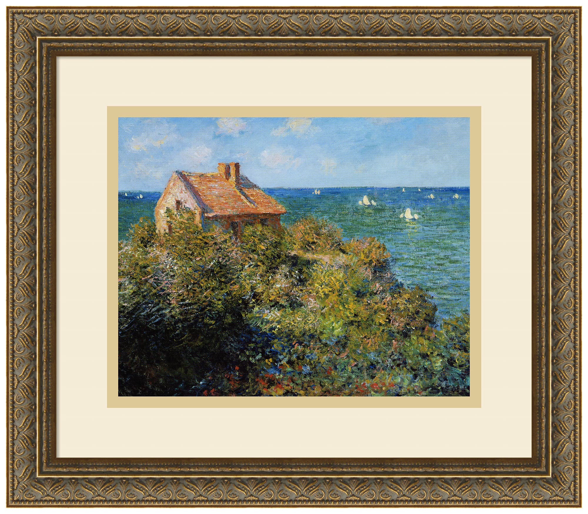 Amazon.co.jp: Amanti Art Fishermans Cottage on the Cliffs at