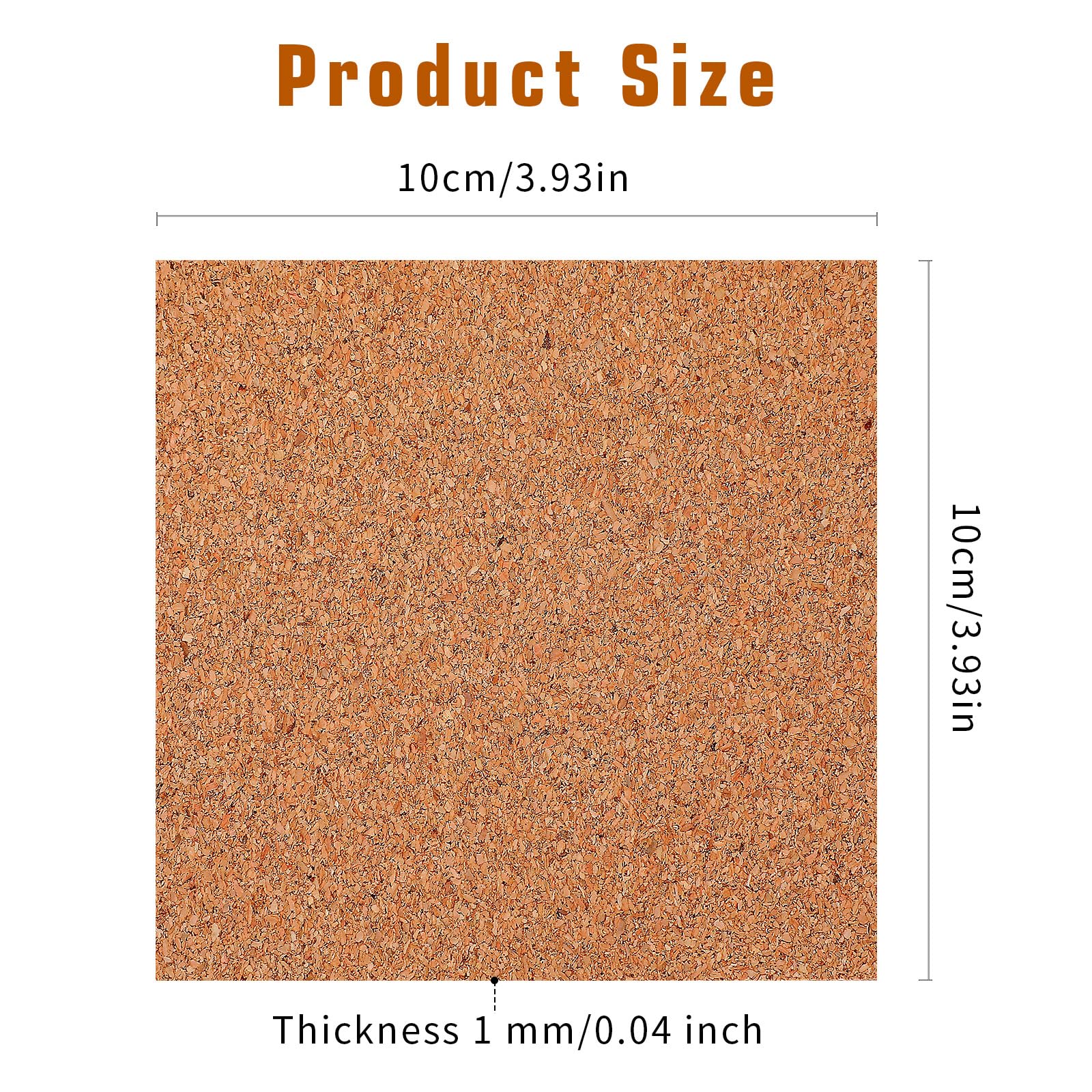 16 Piezas Placa de Corcho Autoadhesiva 1 mm Grosor Rectangular para Posavasos Decoración Mesa Pared DIY