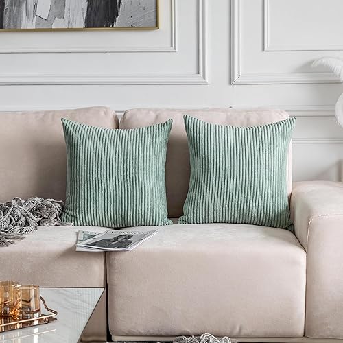 Miniatura 80 de Home Brilliant Fundas de Almohada Decorativas Blancas de 16x16, Juego de 2, Fundas de Almohada Decorativas de Acento, Funda de Almohada para Blanco