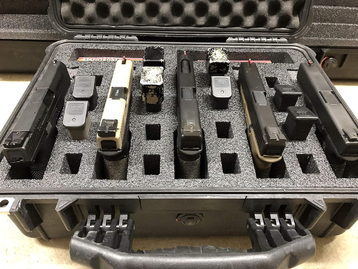 GUNFORMZ 5 Pistol Gun case Foam Kit for The Pelican 1520 (Case NOT Included)