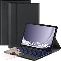 CACOE Billentyűzetes Tok Samsung Galaxy Tab A9 Plus 2023 11" Tablethez - Érintőpados, 7 Színű Háttérvilágítású Levehető Vezeték Nélküli Bill 1
