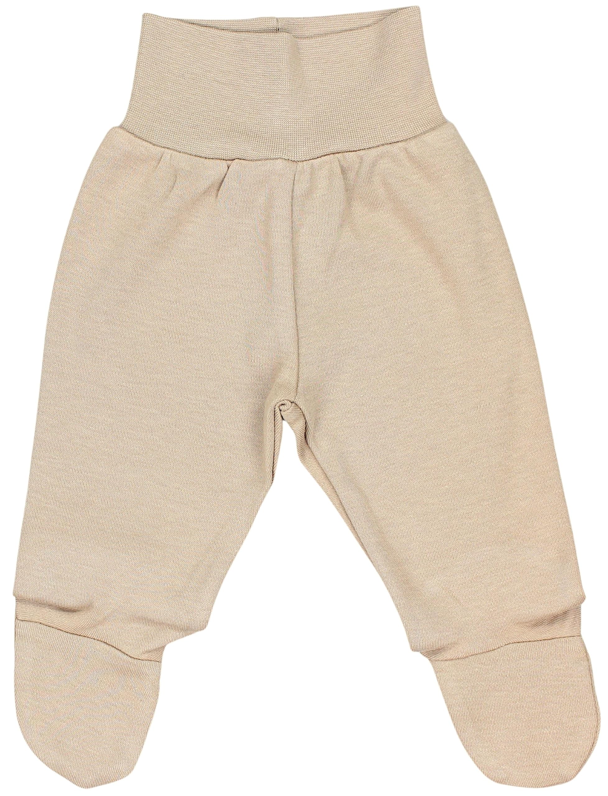 TupTam Pantaloni Cotone Bambino con Piedi 3 Pezzi – Pantaloni Tuta Bambino Morbidi in Vita Elastica