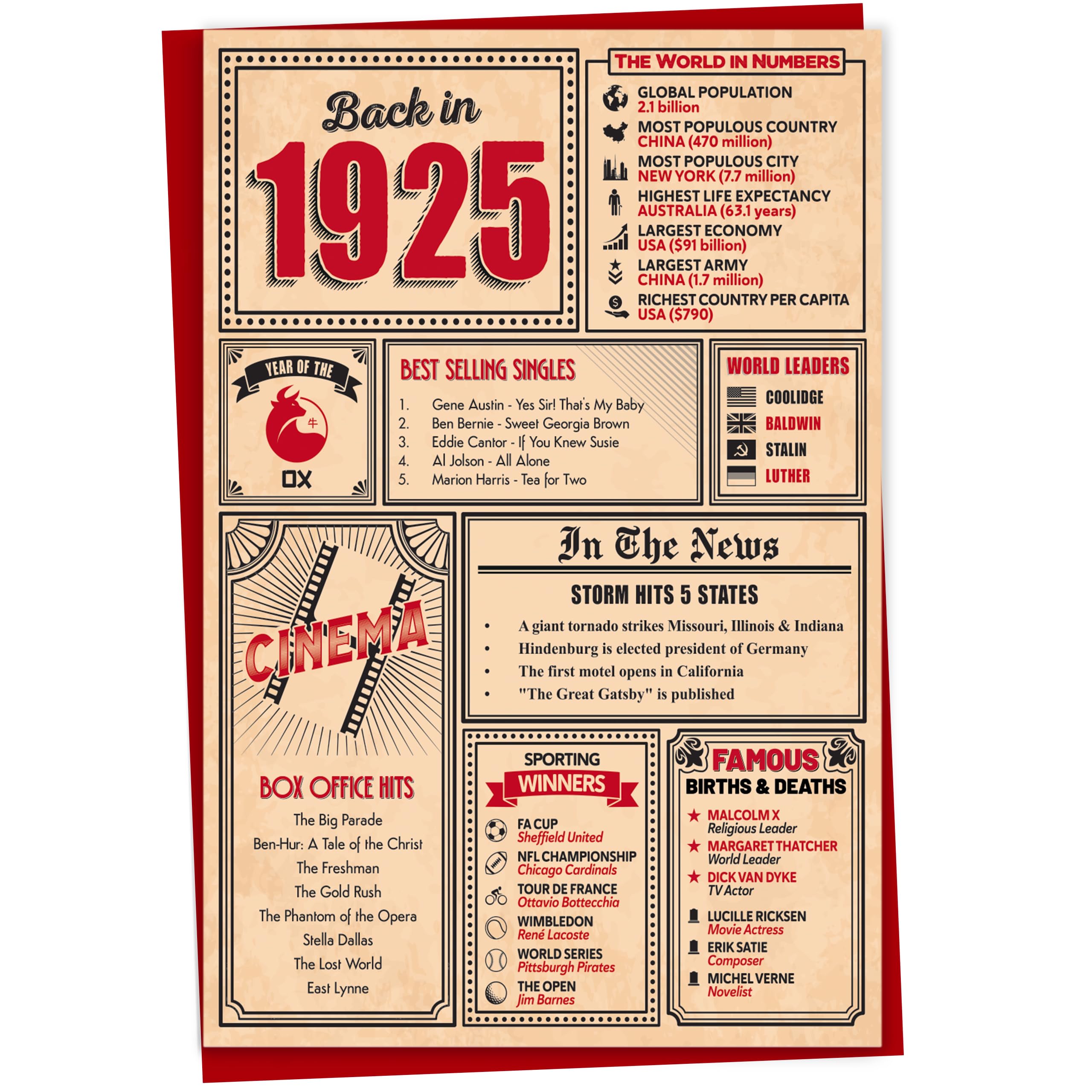 50th Birthday Card - Back in 1976 In This Year Card, Greeting Card for Men and Women, Birthday Cards for Women, Birthday Cards for Men, 50th Anniversary Card, 5x7 — view 74