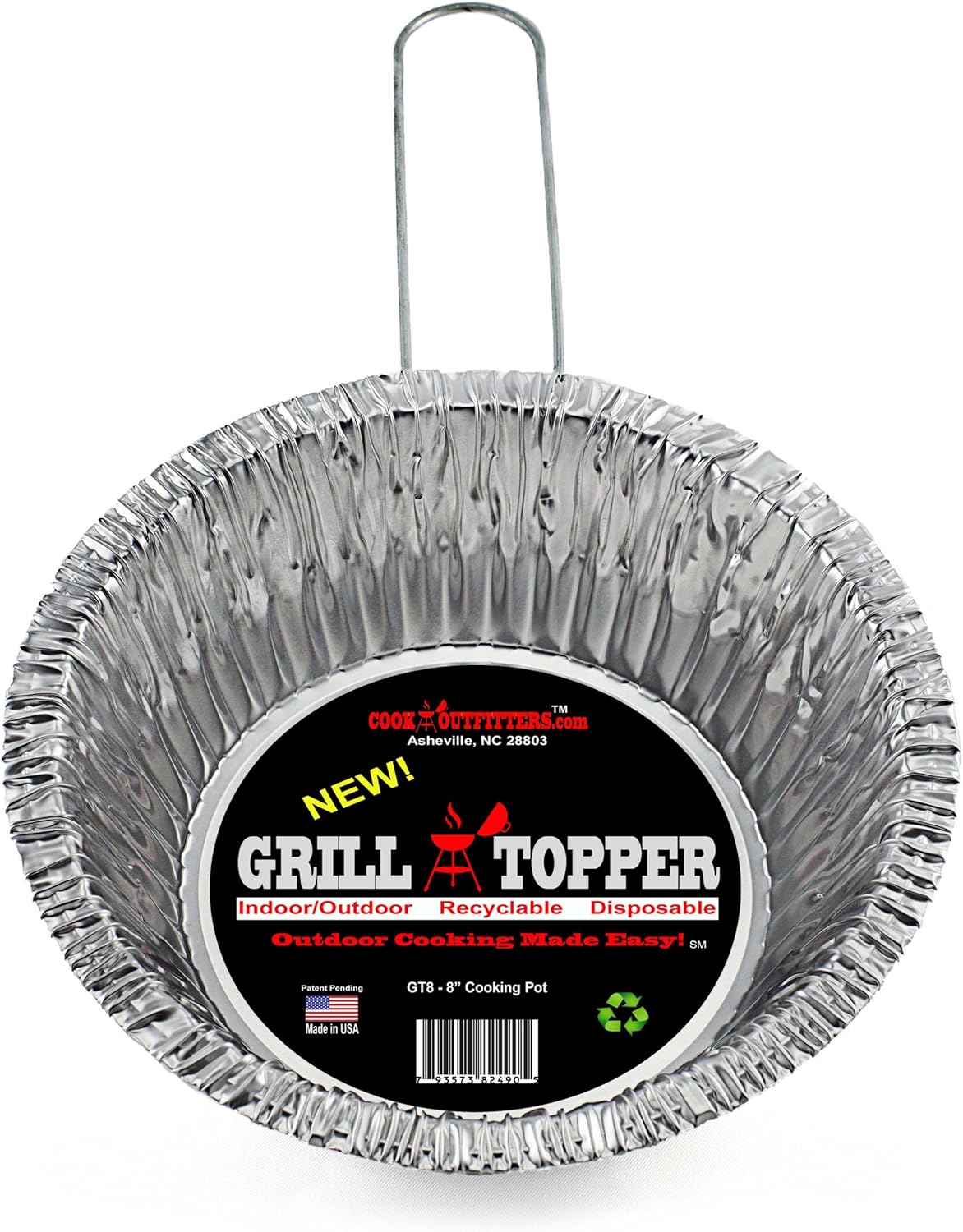 NEW 9" Grill Topper Disposable Cooking Pot 3 Pk Amazon.ca Patio