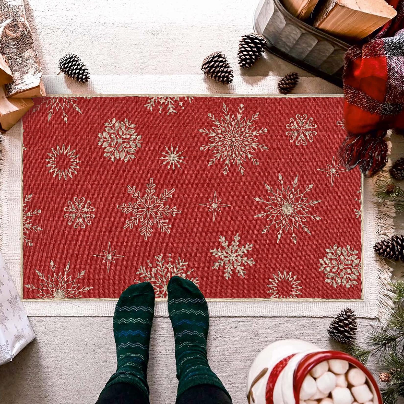 Zstar Felpudo Navideño Decorativo Antideslizante – 40x60cm