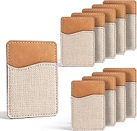 Vista 9 de Sublimation Blanks - Cartera para teléfono – Tarjetero de piel sintética para la parte posterior del teléfono, se pega en iPhone, Android, HTV