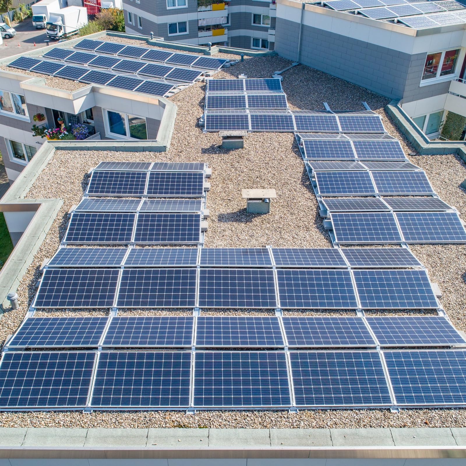 Support Panneau Solaire Toit Plat/Alu - Fixation 4 Modules PV, Pinces Réglables 30-35mm, Aluminium Robuste Anti-Corrosion