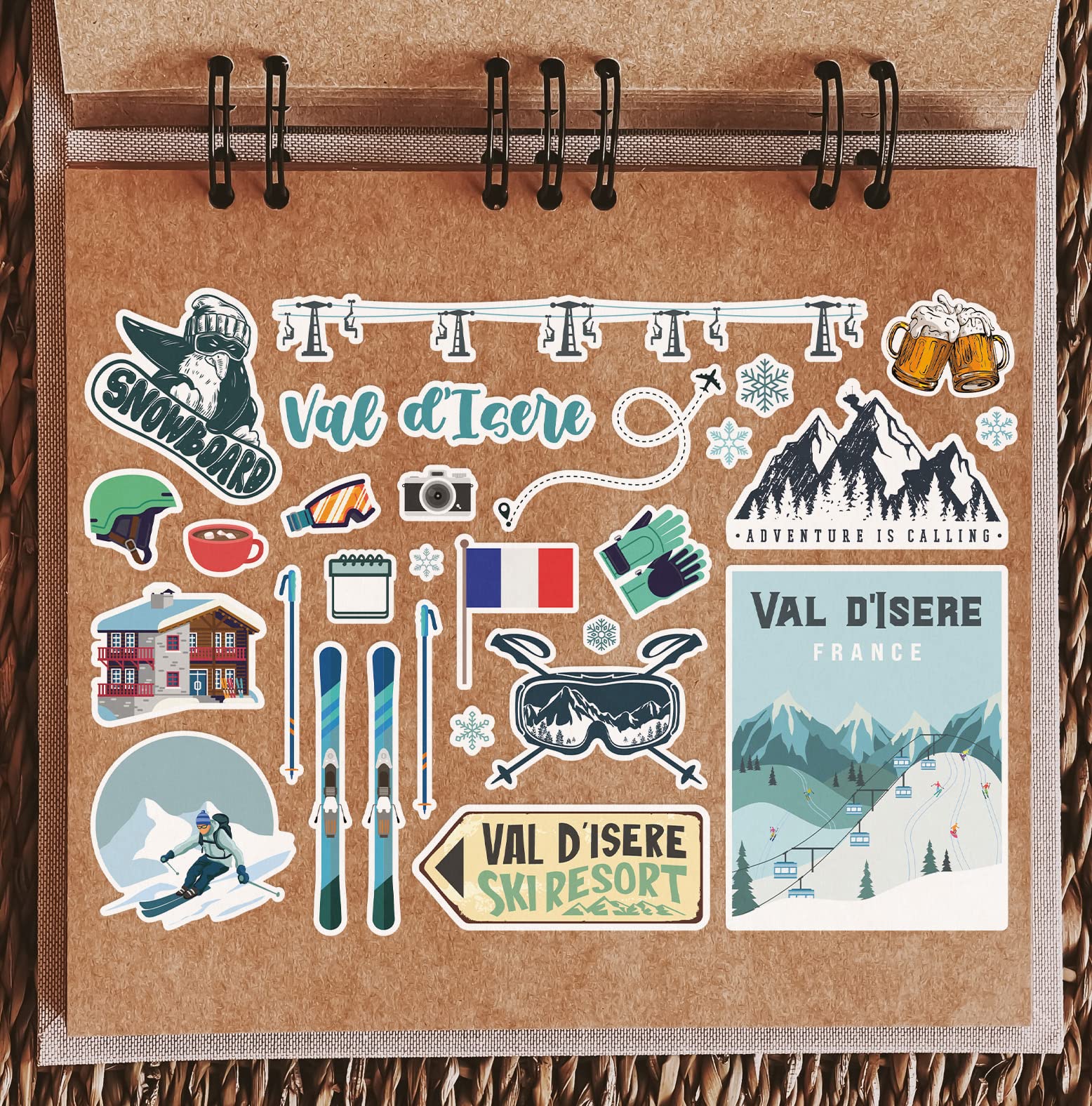 Sticker/autocollant Vintage Val D'Isère - Années 80 - Sports D'hiver Alpes