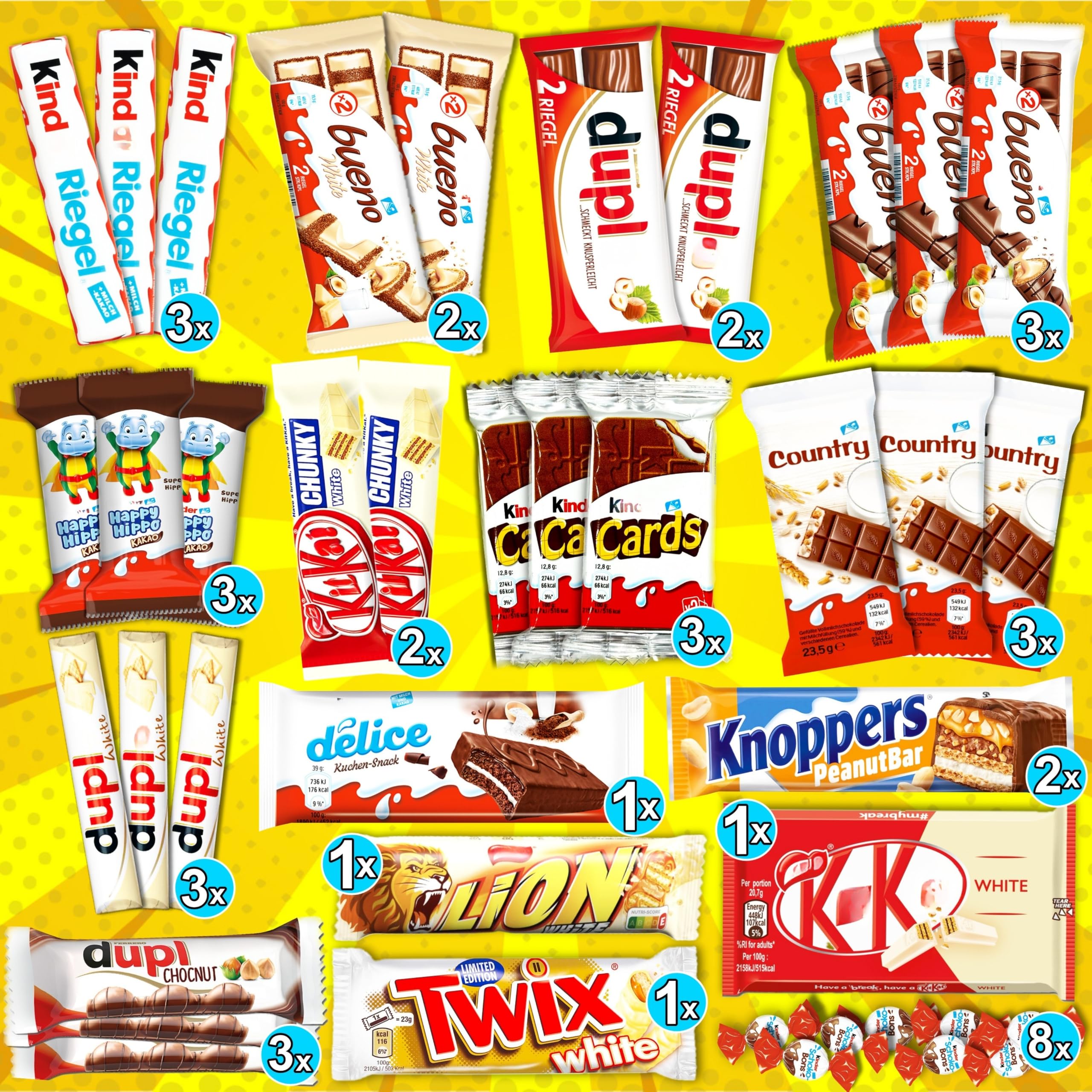 XL Caja de Chocolate Big Box | Caja Regalo para Familia, Niños y Amigos | Caja de Dulces para Compartir y Regalar | Idea de Regalo Cumpleaños Oficina | Candy & Bar®