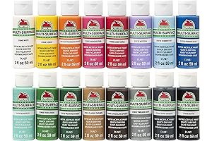 Apple Barrel Multi-Surface Acrylic Paint Set (16 Colors)