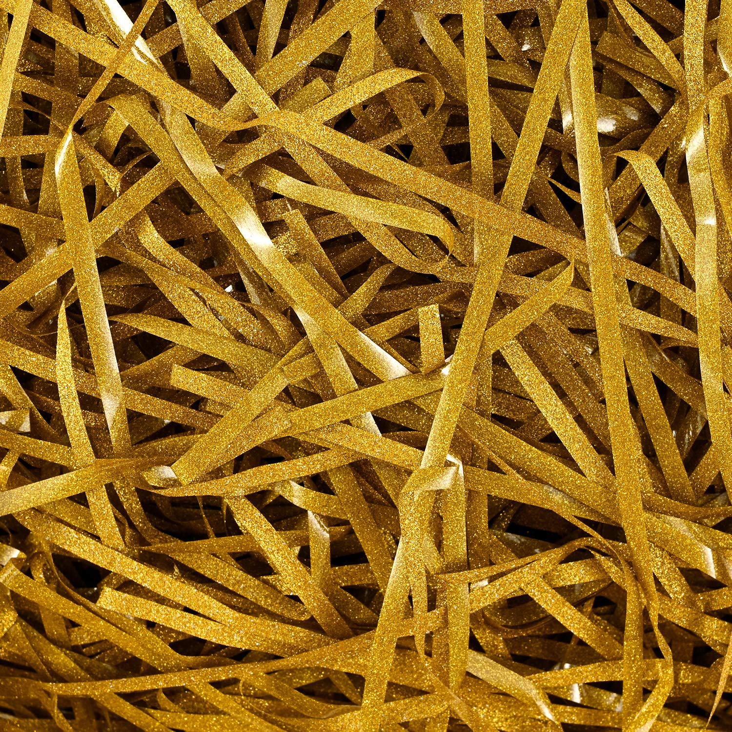 Berolle 100 Grams Raffia Paper Shreds Raffia Gift Filler Paper Shreds Shredded Paper for DIY Gift Packaging Party Supplies Accessories Decorations (Gold)