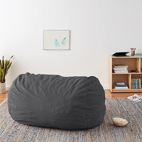 Miniatura 51 de Chill Sack Silla de puf, tumbona de 6 pies, microgamuza azul marino - solo funda Microsuede,Microsuede - Negro - Solo funda,Microsuede - Camel -