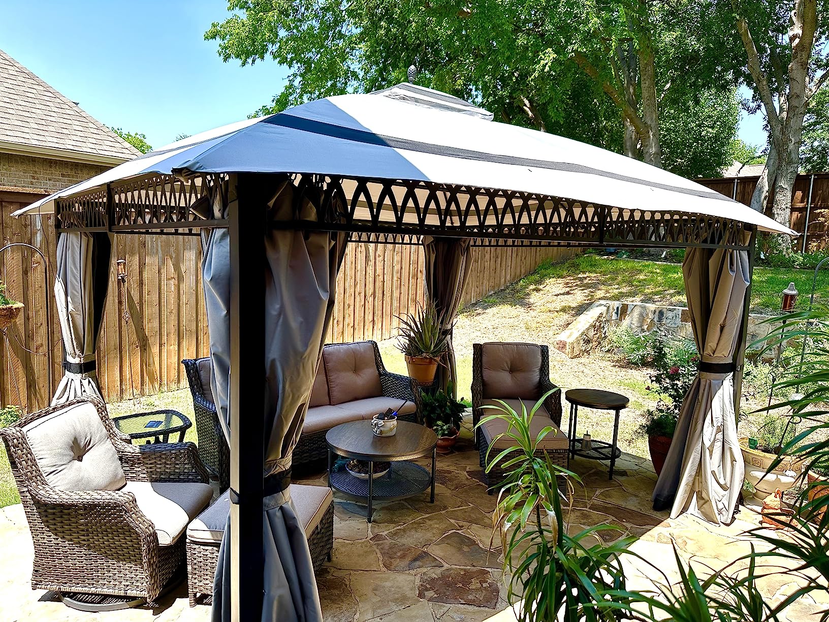 12/mo Finance CHARMELEON 11x13 Gazebo for Patio, Gazebo with