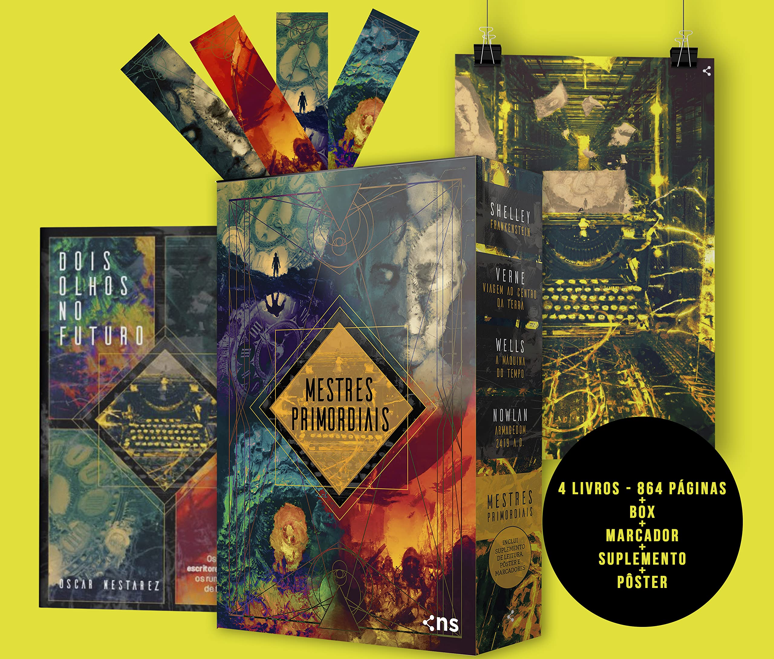 Box Mestres Primordiais : Oscar Nestarez, Mary Shelley Júlio Verne