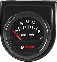 Bosch SP0F000056 Style Line 2-Inch Electric Fuel Level Gauge - Black Dial Face, Black Bezel, 240-33 Ohm