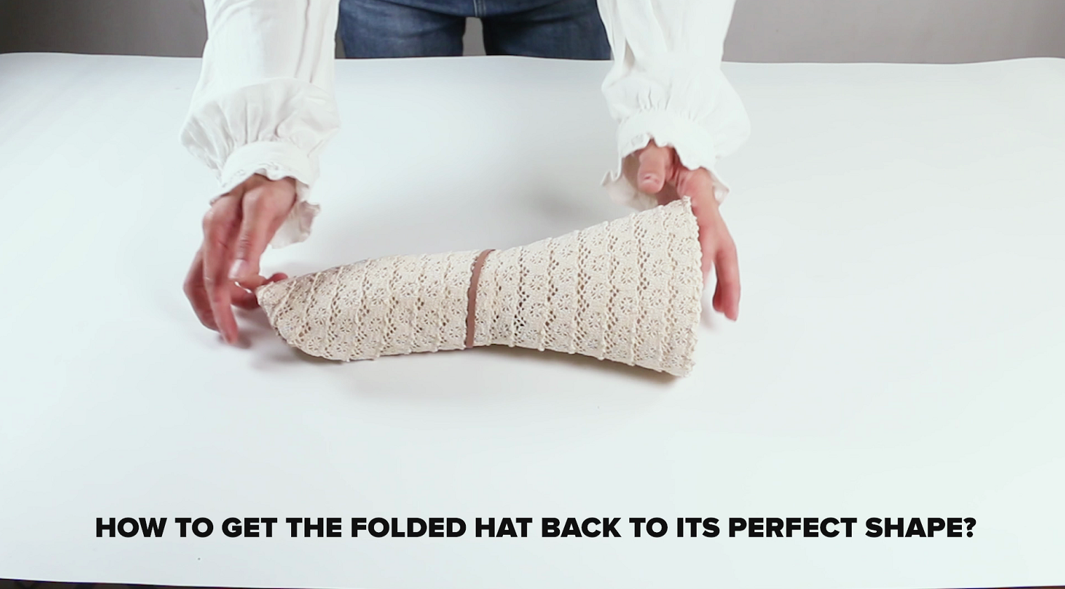 Sombrero de verano plegable con ala ancha para mujer miniatura 7