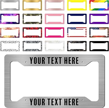 Personalized License Plate Frame - Custom License Plate Frame for Car - Heavy Duty Metal License Plate Cover - Customized License Plate Frame Holder, Personalized Gifts for Christmas
