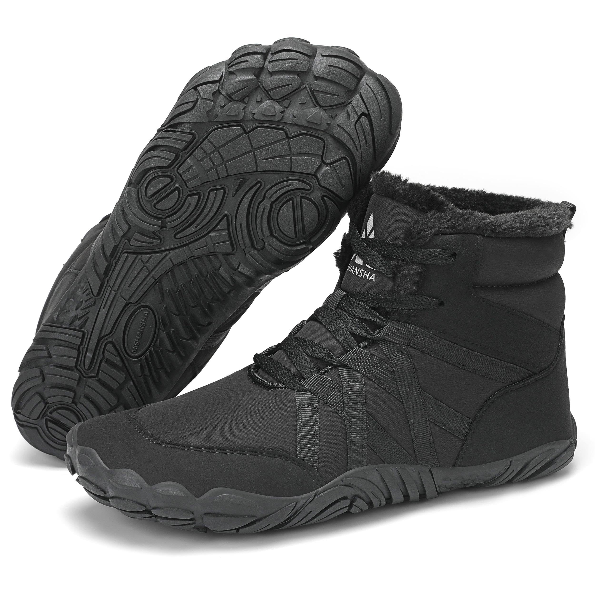 MISHANSHA Barefoot Scarpe Invernali stivaletti Uomo stivali Inverno Donna Caldi Comode Antiscivolo Gr.36-48EU