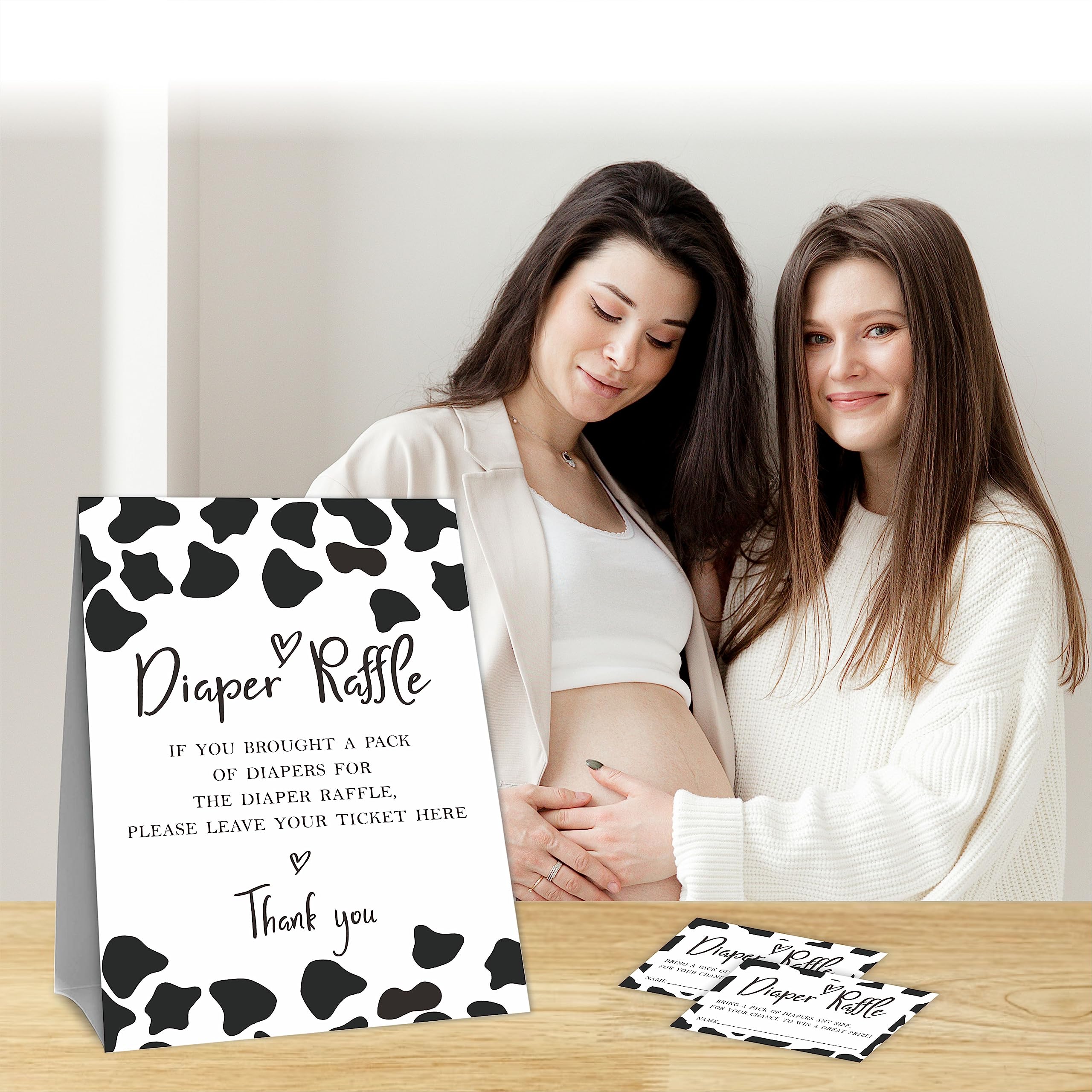 Erdbeer-Windel-Lotto-Set Für Babyparty – 1 Schild + 50 Tickets Zur Geschlechts-Enthüllung