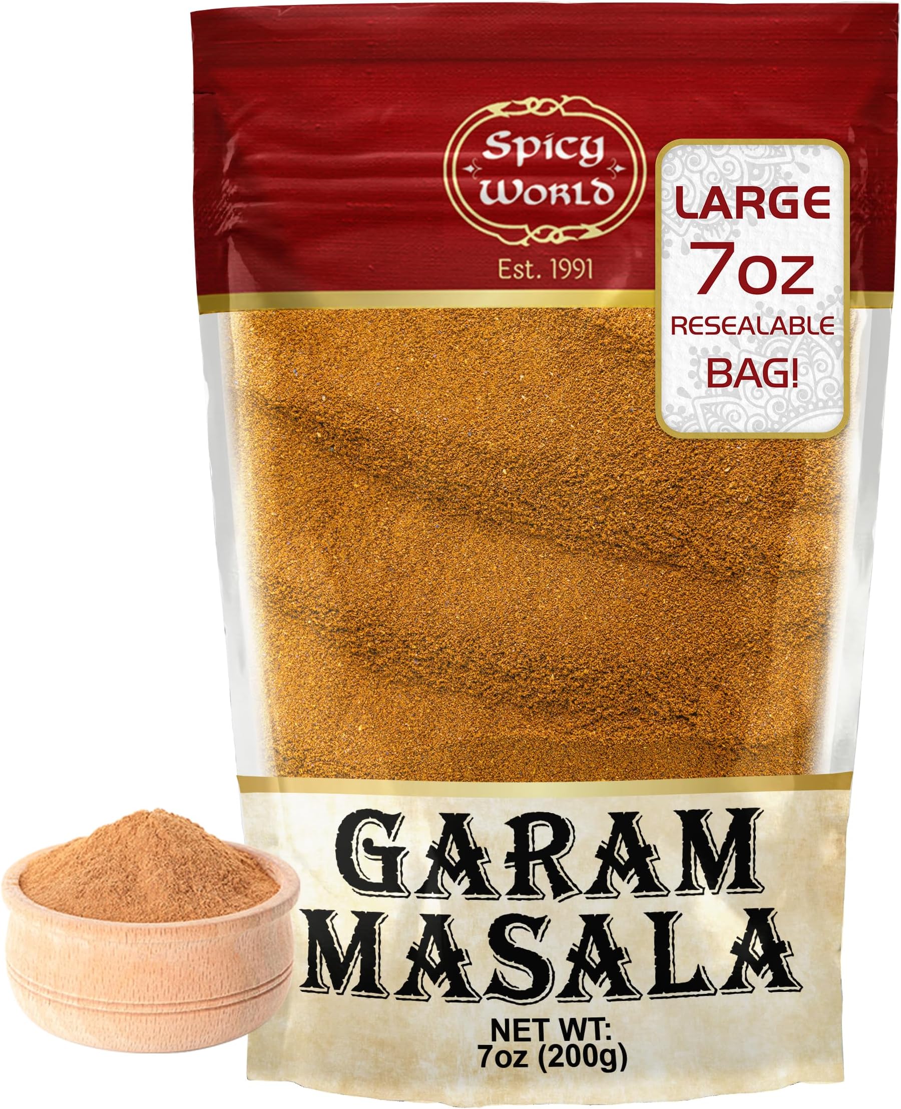 Garam Masala Powder 7-Ounce (15 Premium Spice Blend) | Salt Free, Vegan | Indian Origin | Garam Masala Spice Powder