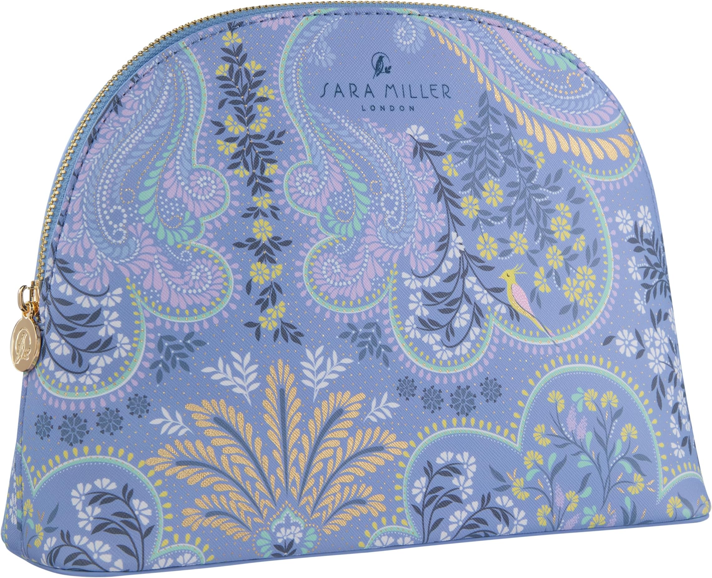 Cosmetic Bag, Zip Pull Make Up Organiser, Gym Bag, Travel Size, Large Size, Vegan Blue Leather, Cruelty Friendly, Beauty Gift for Her