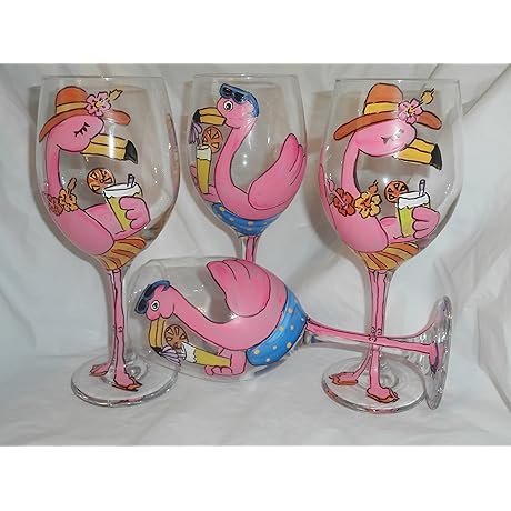 Hand Painted Flamingo Flatware Set (Set of 6)