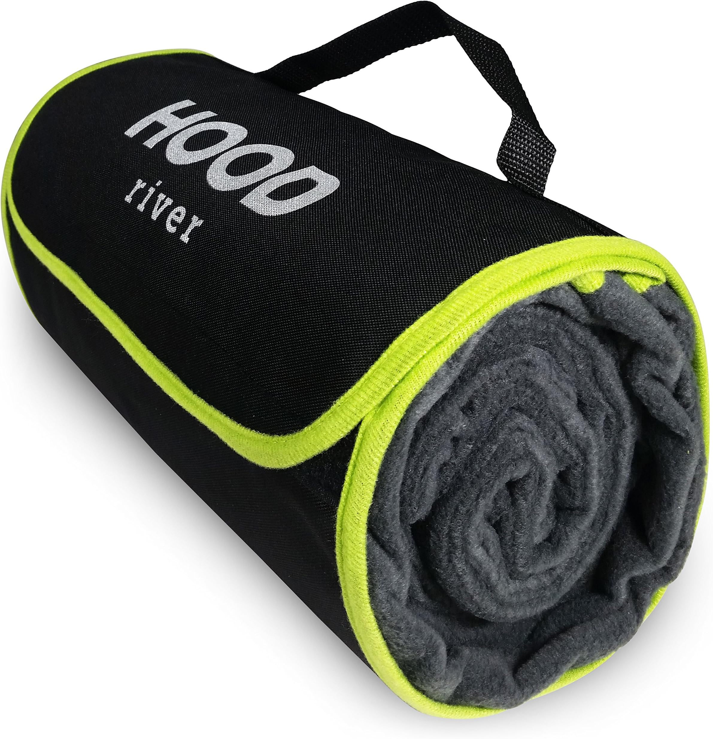 Hood River Fleece Stadium Blanket Outdoor Waterproof Windproof Soft Warm Poly Fleece Picnic Blanket XL Large 59" x 79" Self-Folding w/Handle for Tailgating Outdoor Sports Camping and Concerts