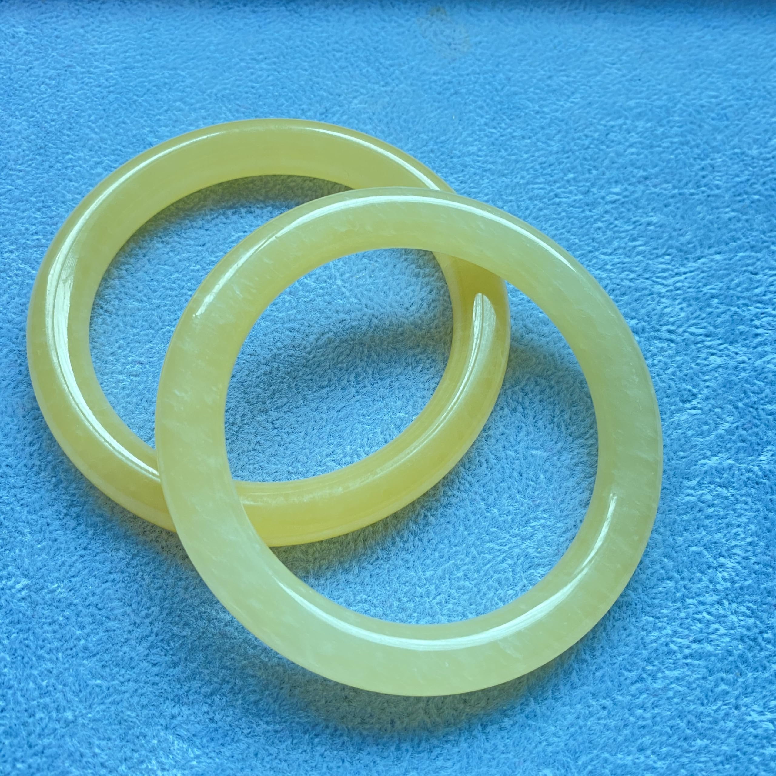 Bracciale in Bracciale Giada Stretta di per Donne ricchezza Cinese Buona Fortuna Braccialetto Donna Vintage Vera Giallo in Pietra di Pietra Regalo di Compleanno di Compleanno (Stretto Round giallo1,