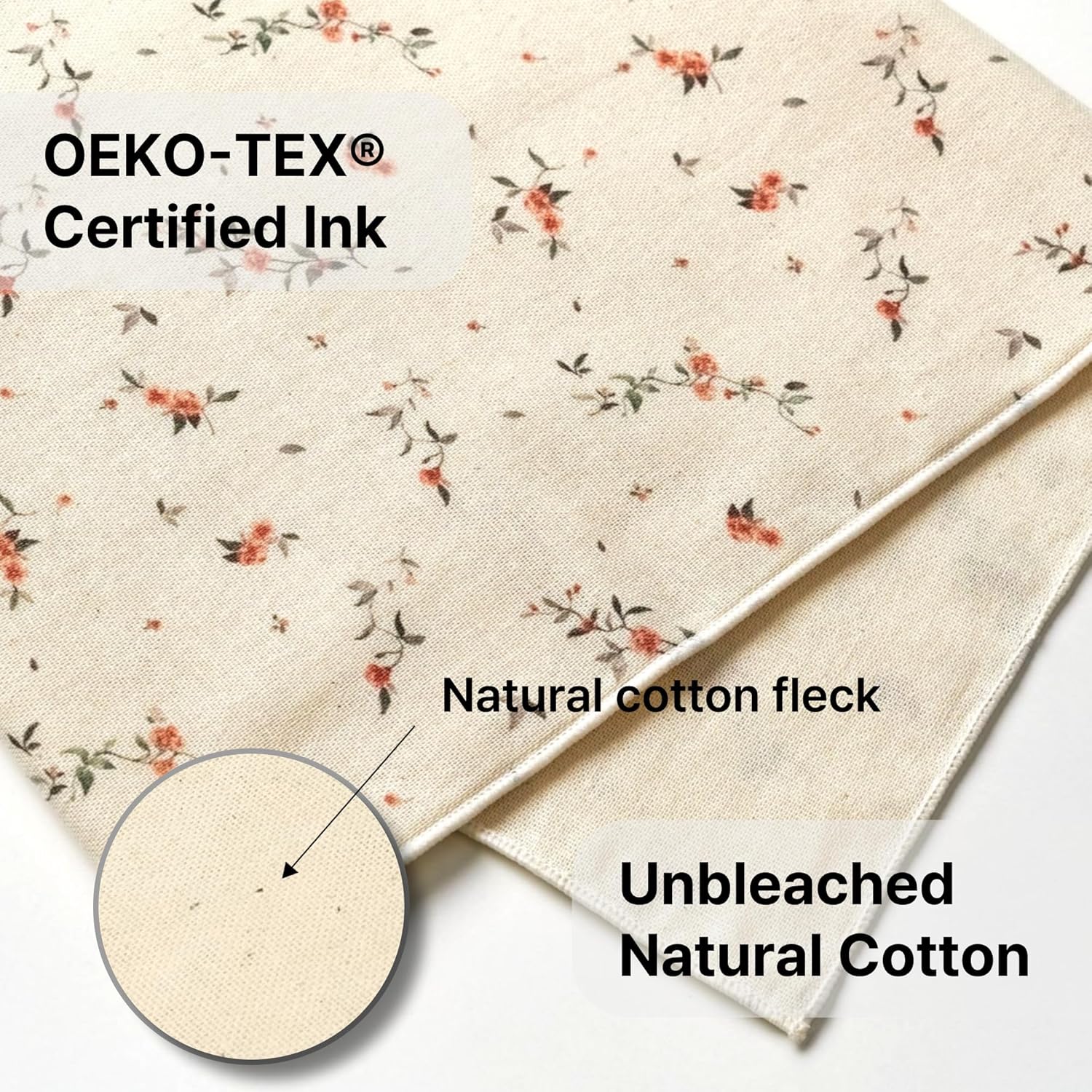 Sochang 3-Layer Cotton Muslin Towels, Unbleached & Fluorescent-Free, Multi-Purpose Kitchen Towels & Dish Cloths, Highly Absorbent & Quick Dry, Set of 2 (Camellia)