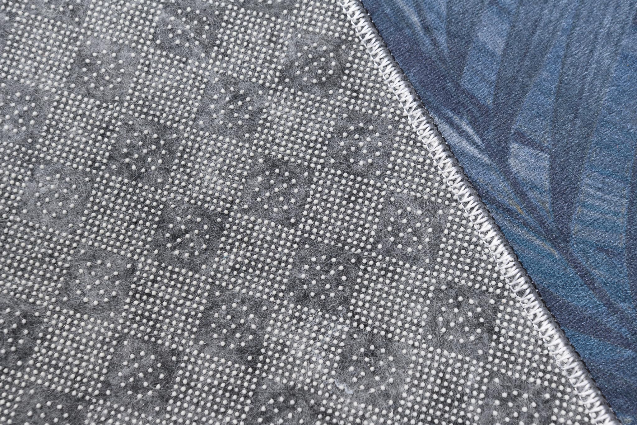 TAPISO Toscana Tapis de Salon Chambre Salle à Manger Bureau Entrée Ado Design Moderne Bleu Marine Jaune Imprimé Motif Feuilles de Monstère Palmier Poil Court Doux Léger Antidérapant 200 x 300 cm
