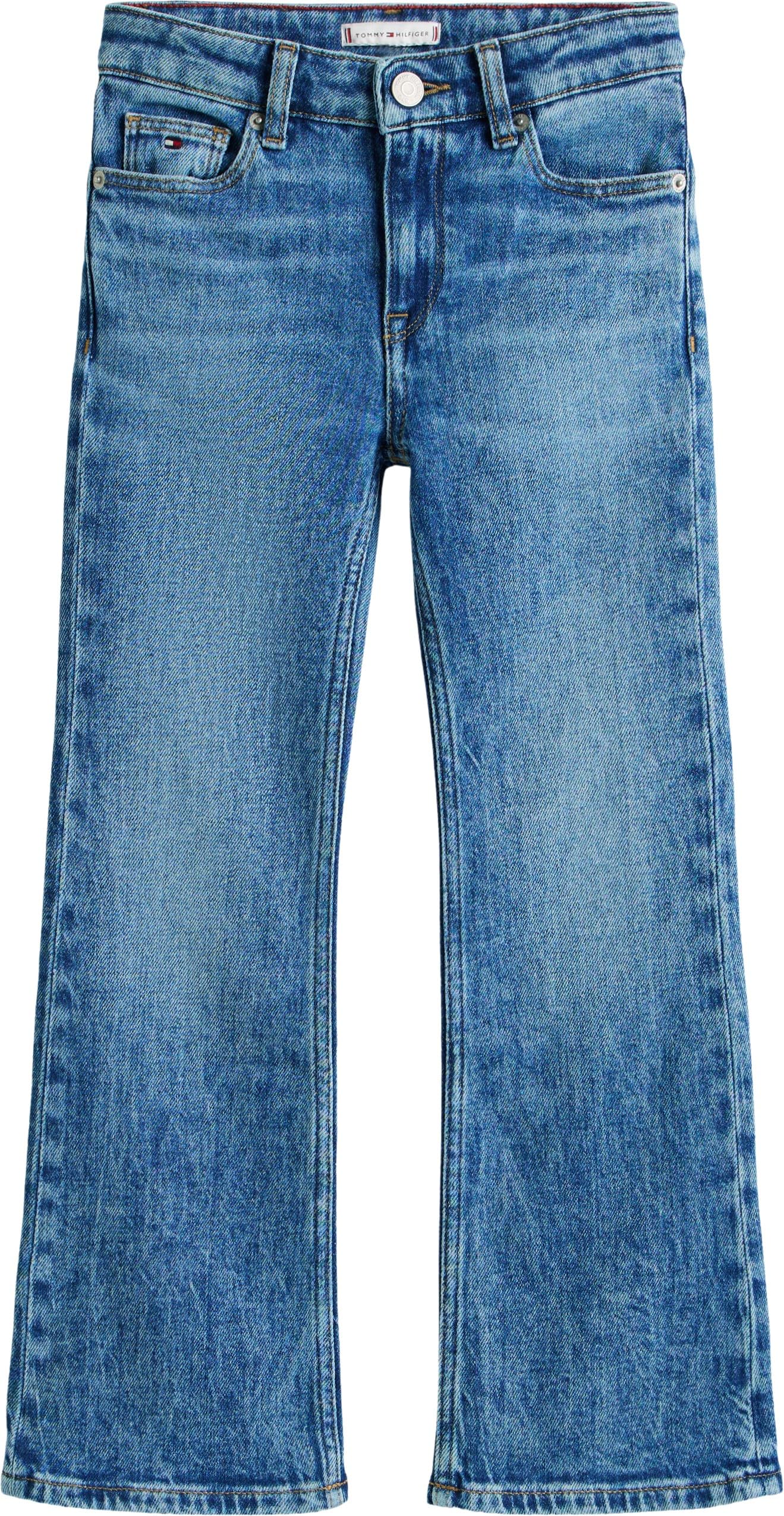 Tommy Hilfiger Mädchen Jeans Hose Flare Vintage Slim Fit, Blau (Denim Medium Vintage), 74