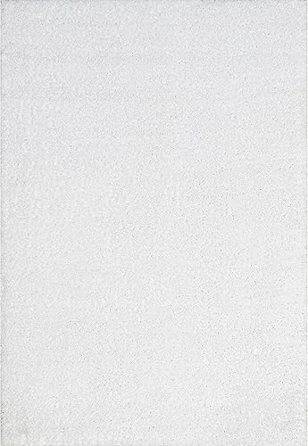 Miniatura 8 de Alfombra suave y afelpada para guardería, sólida, para niños., Polipropileno, Blanco (Snow white)