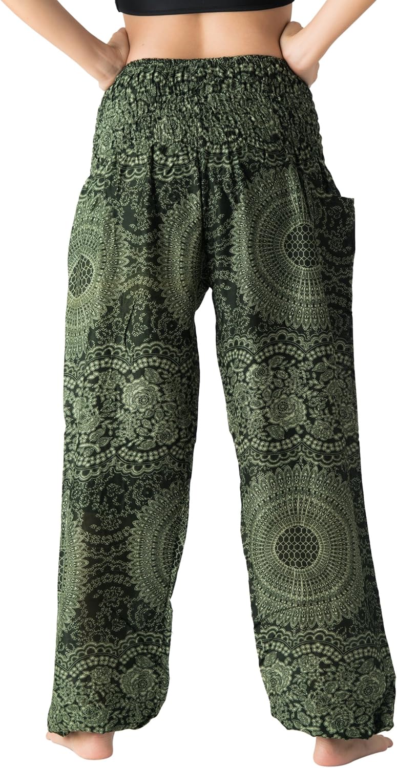 B BANGKOK PANTS Harem Pants Women Yoga Boho Clothes with Pockets - Image 4
