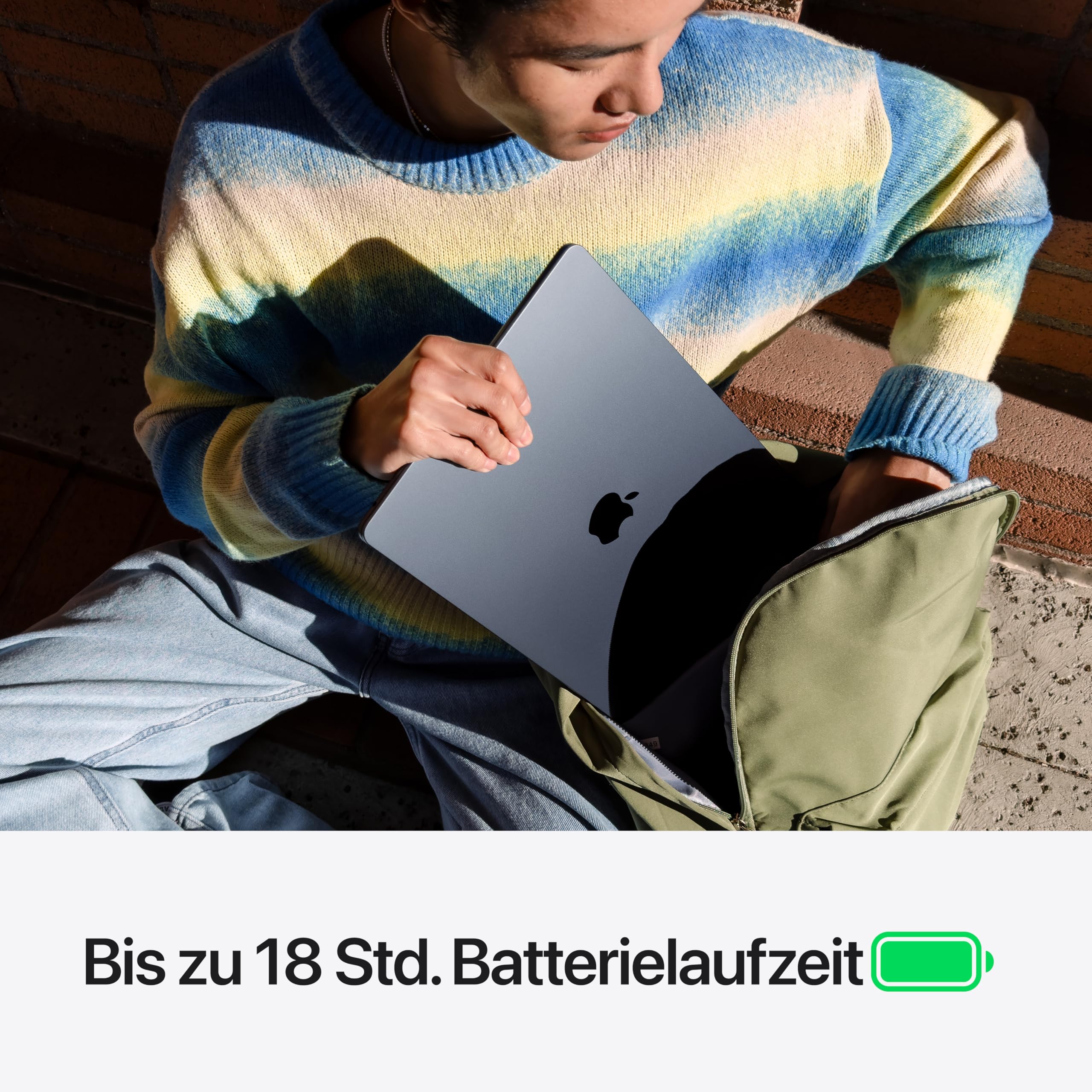 Apple 13" MacBook Air Laptop mit M3 Chip: 13,6" Liquid Retina Display, 16 GB gemeinsamer Arbeitsspeicher, 256 GB SSD Speicher, beleuchtete Tastatur, 1080p FaceTime HD Kamera, Space Grau - 5