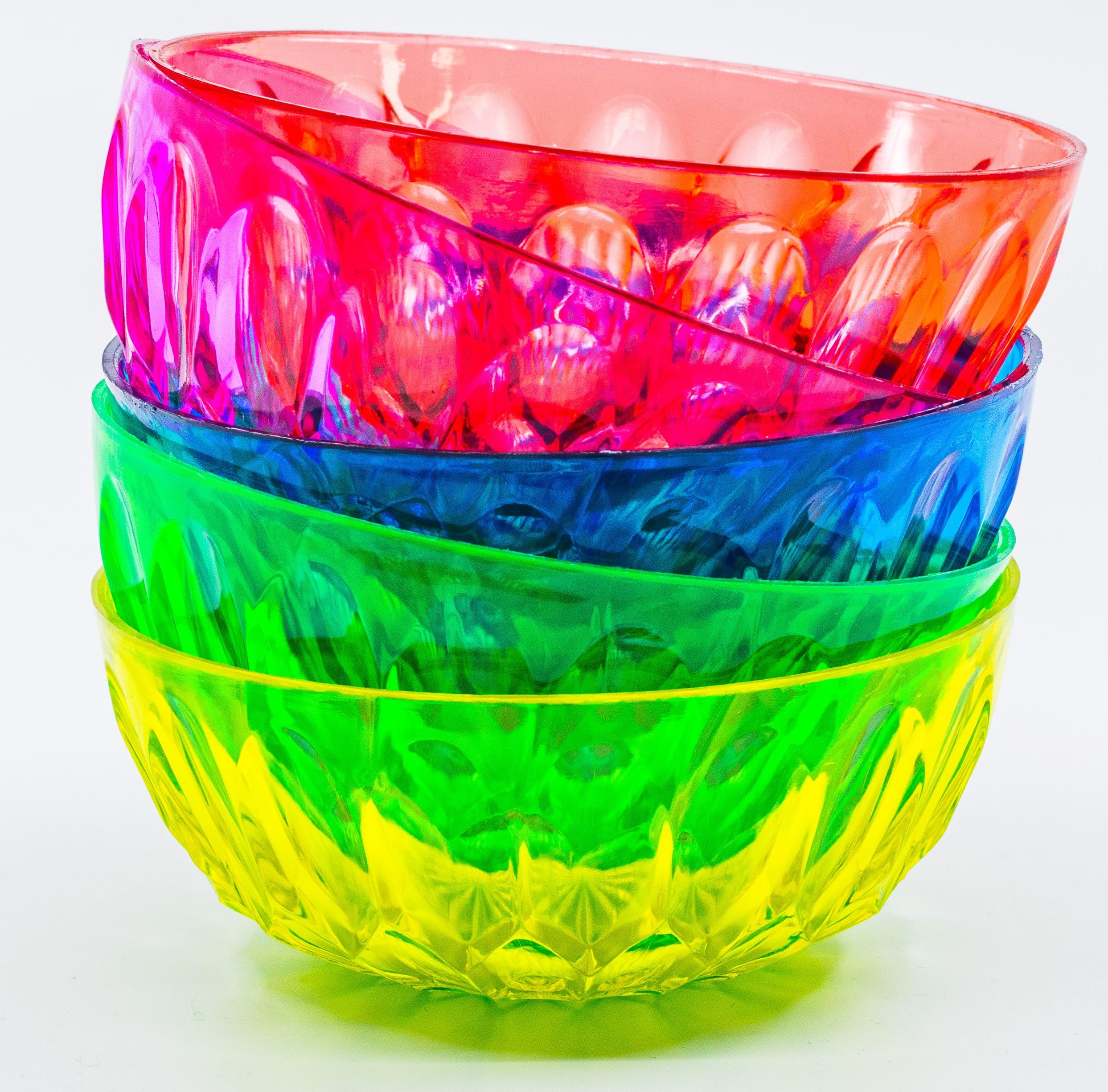 KOVA® 96x Kompottschälchen/Eisbecher, Plastikschüssel Set - Wiederverwendbare Dessertschalen Schale Schüssel aus Kunststoff, Plastik für Desserts, Suppen, Salate - Kunststoffschalen + 1 Bildmagnet