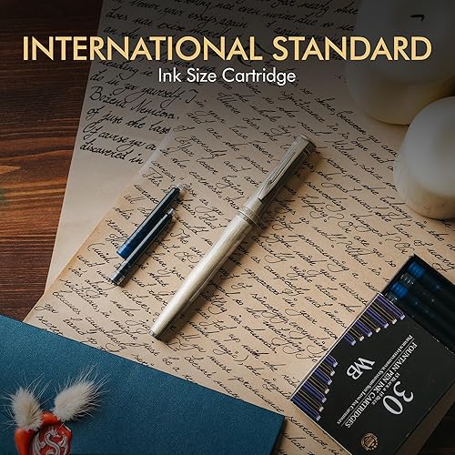 Miniatura 9 de Wordsworth & Black Juego de 30 cartuchos de tinta para pluma estilográfica, tamaño estándar internacional, longitud APPR 2.04 pulgadas, diámetro de