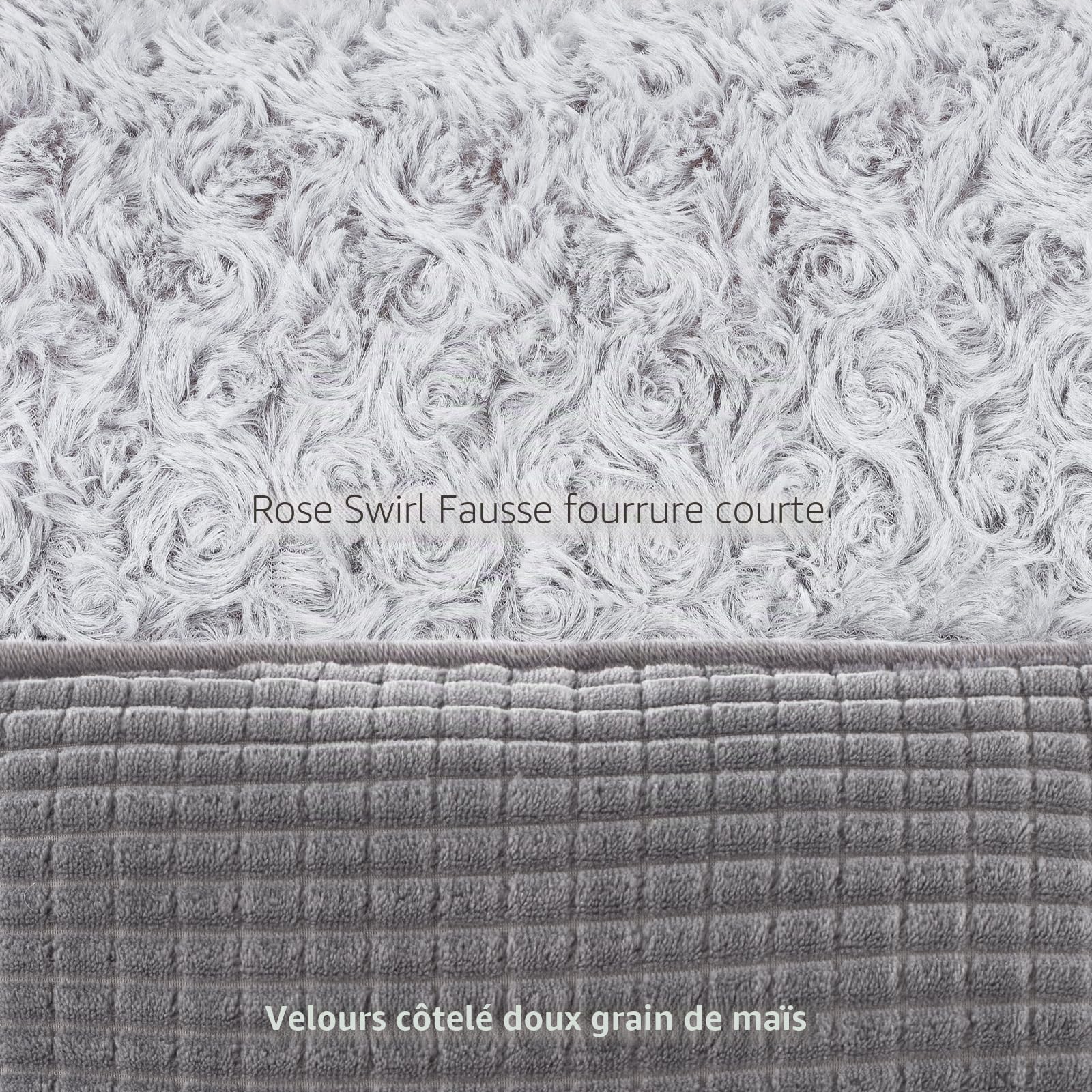 JOEJOY Panier pour Chien, Lit pour Chien Grande Taille, Panier pour Chien Lavable, Bords Rehaussés, Duveteux & Confortable, Coussin pour Chien Antidérapant, Gris XL 89x63x23cm
